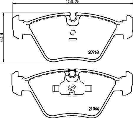 HELLA PAGID 8DB 355 007-411 - Bremžu uzliku kompl., Disku bremzes adetalas.lv