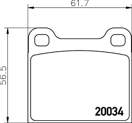 HELLA PAGID 8DB 355 007-021 - Bremžu uzliku kompl., Disku bremzes adetalas.lv