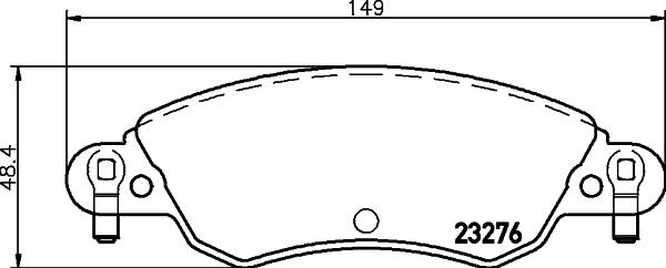 HELLA PAGID 8DB 355 019-431 - Bremžu uzliku kompl., Disku bremzes adetalas.lv