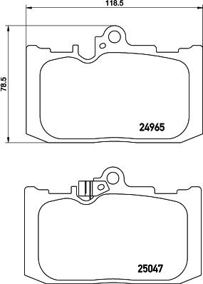 HELLA PAGID 8DB 355 019-851 - Bremžu uzliku kompl., Disku bremzes adetalas.lv