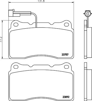 HELLA PAGID 8DB 355 014-731 - Bremžu uzliku kompl., Disku bremzes adetalas.lv