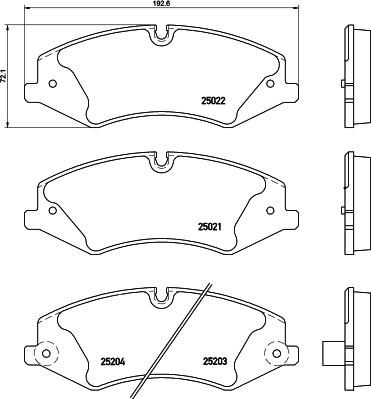 HELLA PAGID 8DB 355 015-551 - Bremžu uzliku kompl., Disku bremzes adetalas.lv