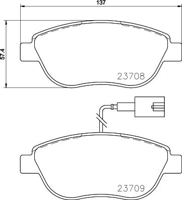 HELLA PAGID 8DB 355 015-791 - Bremžu uzliku kompl., Disku bremzes adetalas.lv