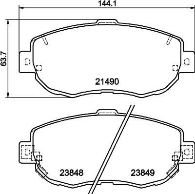 HELLA PAGID 8DB 355 010-151 - Bremžu uzliku kompl., Disku bremzes adetalas.lv