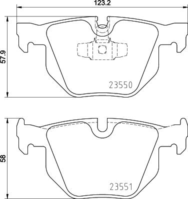 HELLA PAGID 8DB 355 011-801 - Bremžu uzliku kompl., Disku bremzes adetalas.lv