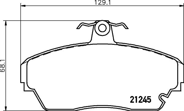 HELLA PAGID 8DB 355 011-781 - Bremžu uzliku kompl., Disku bremzes adetalas.lv