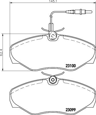 HELLA PAGID 8DB 355 018-501 - Bremžu uzliku kompl., Disku bremzes adetalas.lv