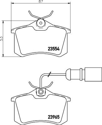 HELLA PAGID 8DB 355 018-601 - Bremžu uzliku kompl., Disku bremzes adetalas.lv