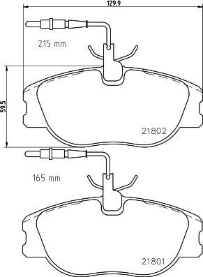 HELLA PAGID 8DB 355 018-171 - Bremžu uzliku kompl., Disku bremzes adetalas.lv