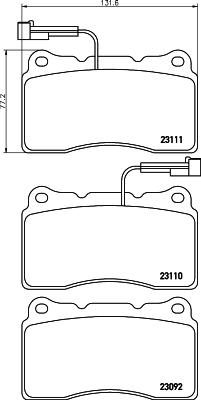 HELLA PAGID 8DB 355 018-361 - Bremžu uzliku kompl., Disku bremzes adetalas.lv