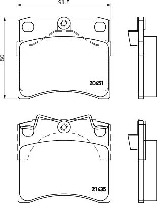 HELLA PAGID 8DB 355 018-381 - Bremžu uzliku kompl., Disku bremzes adetalas.lv