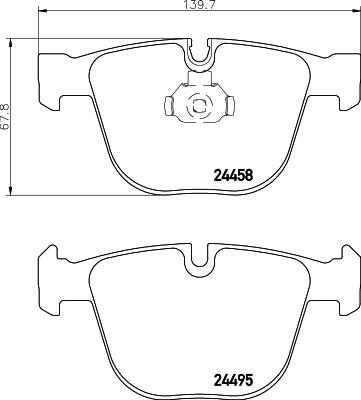 HELLA PAGID 8DB 355 013-171 - Bremžu uzliku kompl., Disku bremzes adetalas.lv