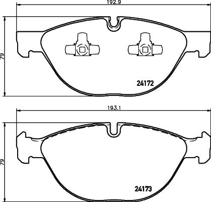 HELLA PAGID 8DB 355 012-661 - Bremžu uzliku kompl., Disku bremzes adetalas.lv