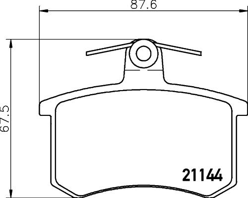 HELLA PAGID 8DB 355 017-951 - Bremžu uzliku kompl., Disku bremzes adetalas.lv