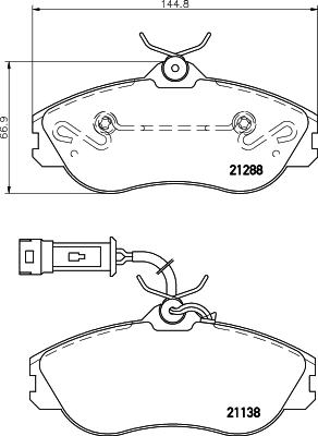 HELLA PAGID 8DB 355 017-911 - Bremžu uzliku kompl., Disku bremzes adetalas.lv