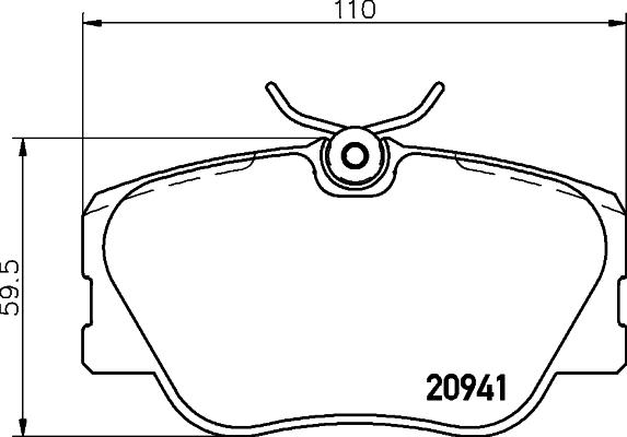 HELLA PAGID 8DB 355 017-601 - Bremžu uzliku kompl., Disku bremzes adetalas.lv