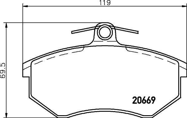 HELLA PAGID 8DB 355 017-701 - Bremžu uzliku kompl., Disku bremzes adetalas.lv