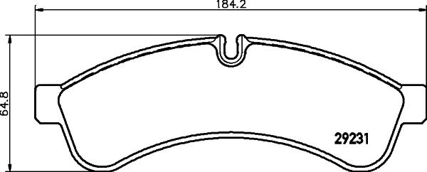 HELLA PAGID 8DB 355 039-251 - Bremžu uzliku kompl., Disku bremzes adetalas.lv