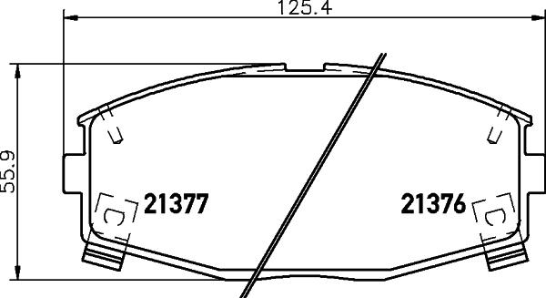 HELLA PAGID 8DB 355 036-771 - Bremžu uzliku kompl., Disku bremzes adetalas.lv