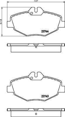 HELLA PAGID 8DB 355 031-581 - Bremžu uzliku kompl., Disku bremzes adetalas.lv