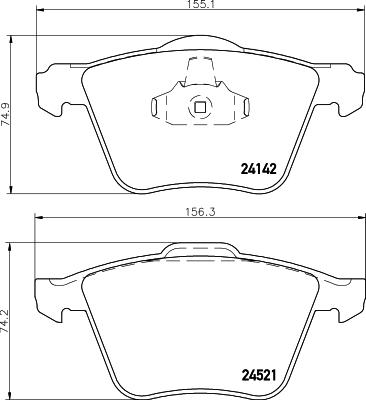 HELLA PAGID 8DB 355 031-081 - Bremžu uzliku kompl., Disku bremzes adetalas.lv