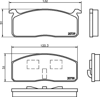 HELLA PAGID 8DB 355 029-231 - Bremžu uzliku kompl., Disku bremzes adetalas.lv