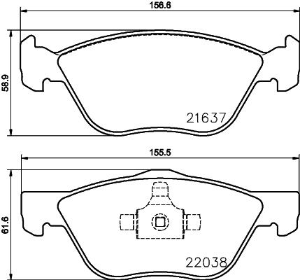 HELLA PAGID 8DB 355 024-931 - Bremžu uzliku kompl., Disku bremzes adetalas.lv