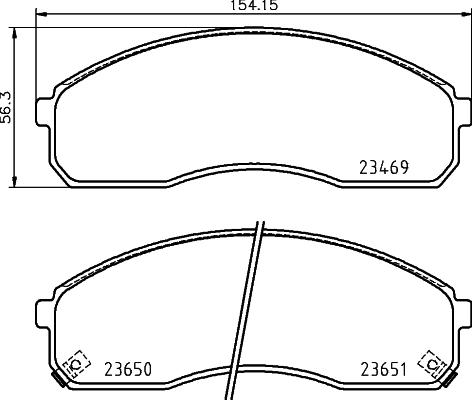 HELLA 8DB 355 025-821 - Bremžu uzliku kompl., Disku bremzes adetalas.lv