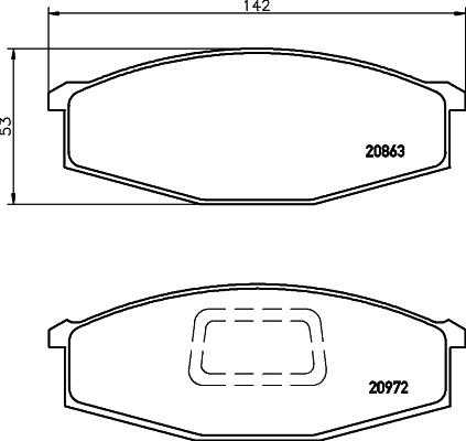 Japanparts JPA134 - Bremžu uzliku kompl., Disku bremzes adetalas.lv