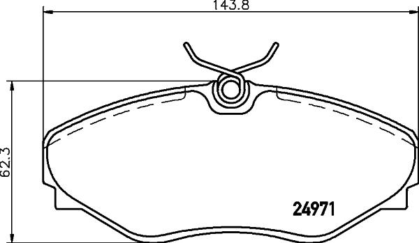 HELLA PAGID 8DB 355 020-731 - Bremžu uzliku kompl., Disku bremzes adetalas.lv