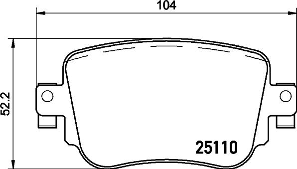 HELLA PAGID 8DB 355 021-911 - Bremžu uzliku kompl., Disku bremzes adetalas.lv