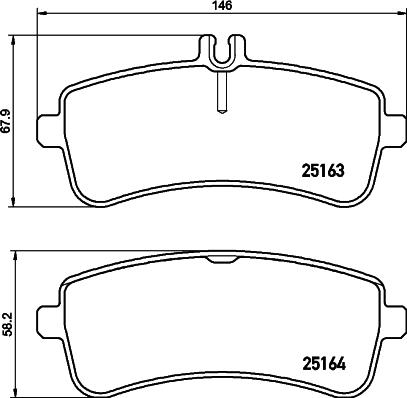 HELLA PAGID 8DB 355 021-521 - Bremžu uzliku kompl., Disku bremzes adetalas.lv