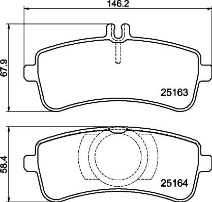 HELLA PAGID 8DB 355 021-371 - Bremžu uzliku kompl., Disku bremzes adetalas.lv