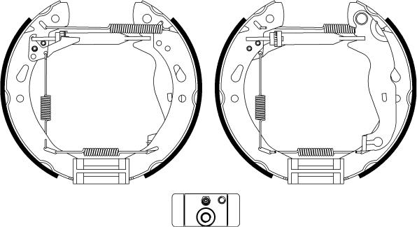 HELLA PAGID 8DB 355 022-921 - Bremžu loku komplekts adetalas.lv