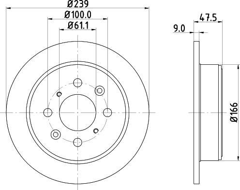 HELLA PAGID 8DD 355 134-141 - Bremžu diski adetalas.lv