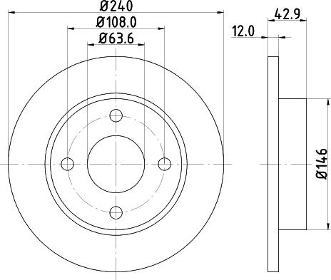 HELLA PAGID 8DD 355 104-631 - Bremžu diski adetalas.lv