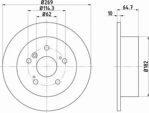 HELLA PAGID 8DD 355 105-091 - Bremžu diski adetalas.lv