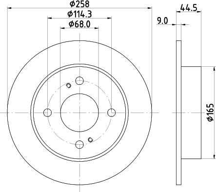 HELLA PAGID 8DD 355 105-171 - Bremžu diski adetalas.lv