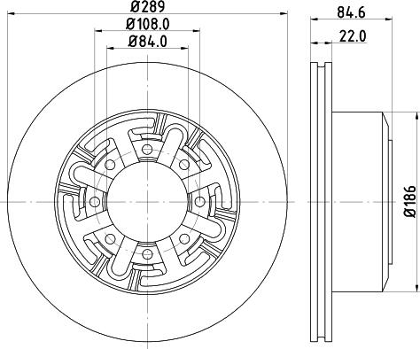 HELLA PAGID 8DD 355 105-791 - Bremžu diski adetalas.lv