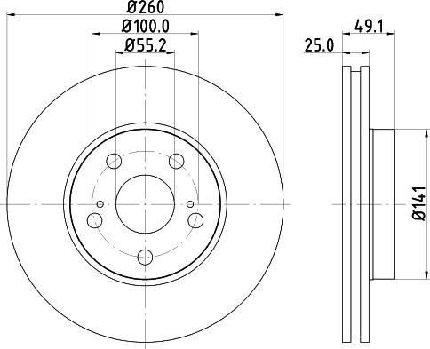 HELLA PAGID 8DD 355 106-511 - Bremžu diski adetalas.lv