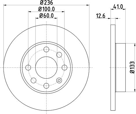 HELLA PAGID 8DD 355 100-431 - Bremžu diski adetalas.lv