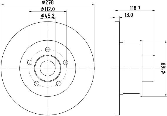 HELLA PAGID 8DD 355 100-471 - Bremžu diski adetalas.lv