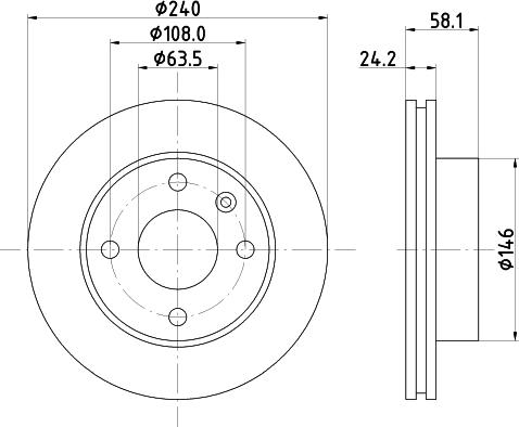 HELLA PAGID 8DD 355 100-531 - Bremžu diski adetalas.lv