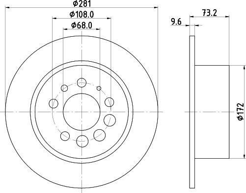 HELLA PAGID 8DD 355 100-891 - Bremžu diski adetalas.lv