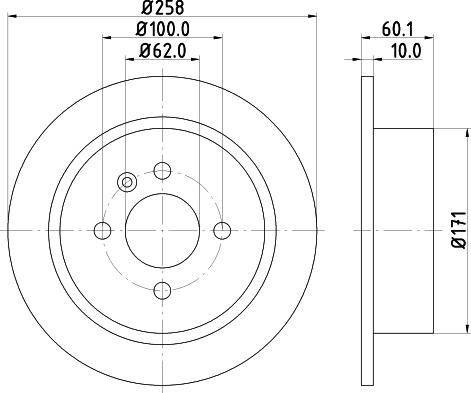 HELLA PAGID 8DD 355 100-351 - Bremžu diski adetalas.lv