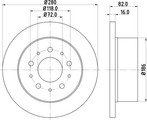 HELLA PAGID 8DD 355 108-961 - Bremžu diski adetalas.lv