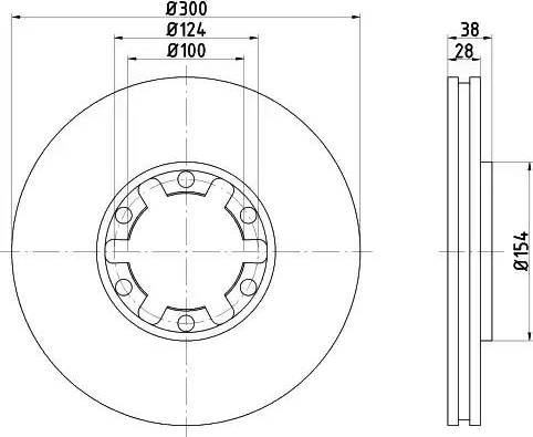 HELLA PAGID 8DD 355 108-021 - Bremžu diski adetalas.lv