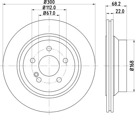 HELLA PAGID 8DD 355 124-511 - Bremžu diski adetalas.lv