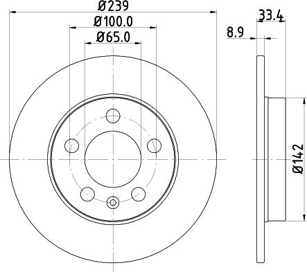 HELLA PAGID 8DD 355 107-461 - Bremžu diski adetalas.lv