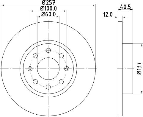 HELLA PAGID 8DD 355 114-351 - Bremžu diski adetalas.lv